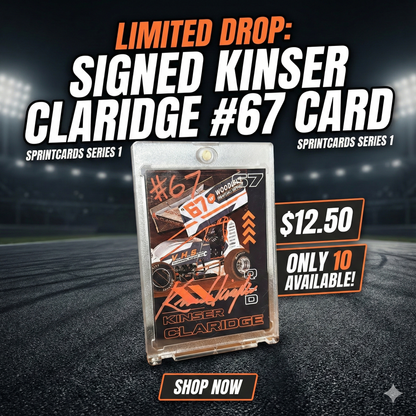 Kinser Claridge #67 | Limited Edition Signed Sprintcard (Series 1)